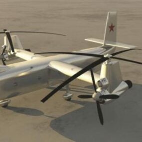 Russische helikopter Ka22 3D-model