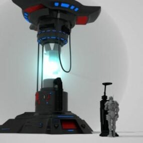 דגם 3D Chrystal Power Scifi Machine