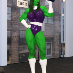 She Hulk Comic Character 3d model