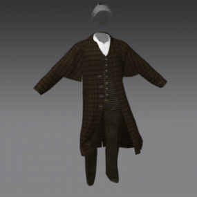 Model 3d Pakaian Sherlock Holmes