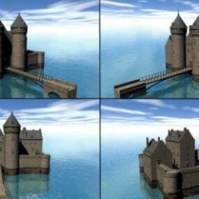 小さな Castle 建物の 3D モデル