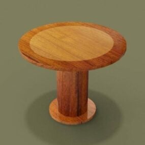 Modelo 3d de mesa de carretel de madeira