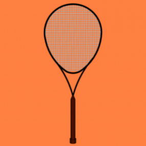 Model 3D rakiety do squasha tenisowego