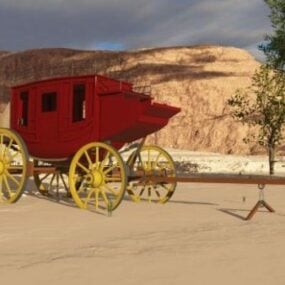 Vintage Cart Stagecoach 3d model