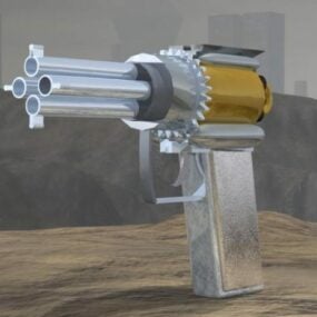 نموذج مسدس Steampunk ثلاثي الأبعاد