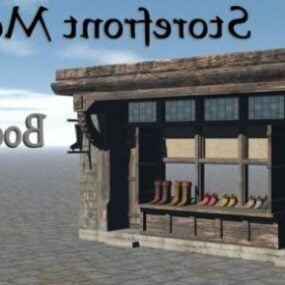 Storefront House Medieval Style 3d model