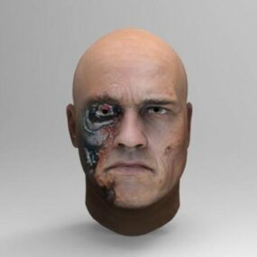 3D model postavy Terminátorovy hlavy