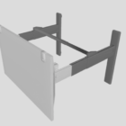 Table office model 3D obj
