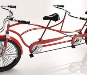 双人自行车3d模型