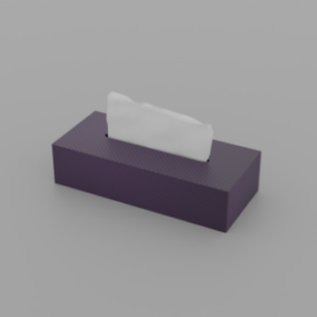 Pudełko na chusteczki Low Poly Model 3D