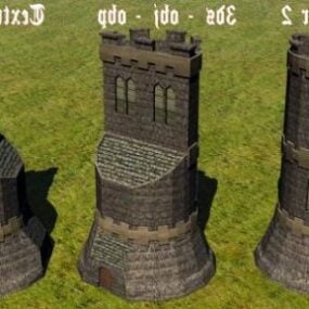 Stone Guard Tower 3d-modell