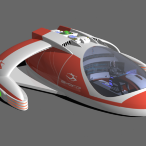 Nave espacial Transpod modelo 3d