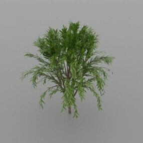 Реалистичная ваза для растений с листьями, декоративная 3d модель