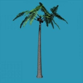 Tall Palm Tree Lowpoly mô hình 3d