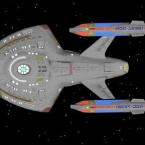نموذج سفينة الفضاء USS Equinox Scifi ثلاثي الأبعاد