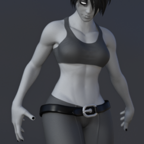 Female Pirate Character 3d model
