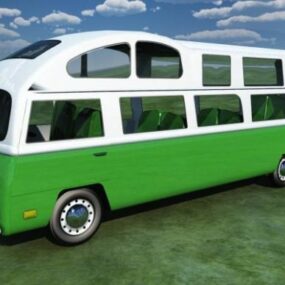 اتوبوس Vw مدل سه بعدی دو طبقه