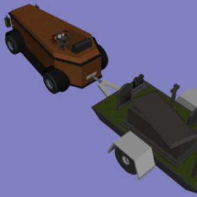 Coffin With Truck 3d model