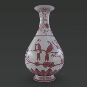 Vase Vintage Low Poly modèle 3D