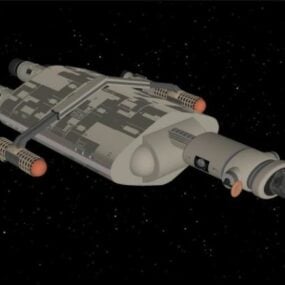 Space Ss Valiant Starship 3D-malli