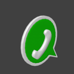 Logotipo de WhatsApp modelo 3d