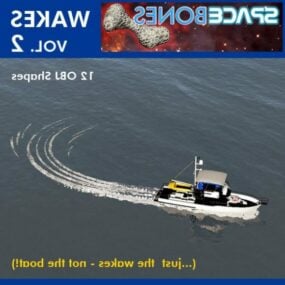 Modelo 3d de barco em execução