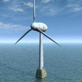 3D model elektrické větrné turbíny