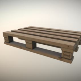 लकड़ी का पैलेट 3डी मॉडल