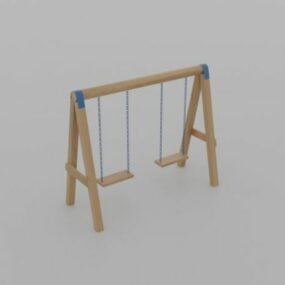 Wooden Swing 3d model