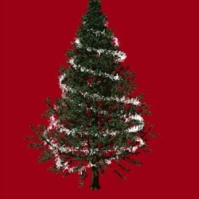 Christmas Tree With Tinsel 3d model