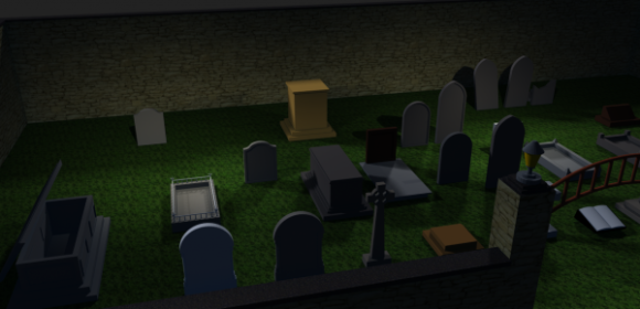 Zombi de la escena del cementerio