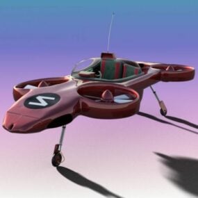 Scifi Drone Plane 3d model