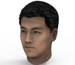 Bruce Lee Head Character 3d-modell