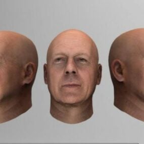 Model 3d Karakter Kepala Bruce Willis