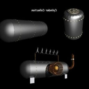 Industrial Module Cylinder Parts 3d model