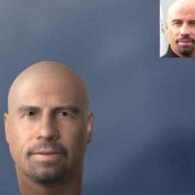 John Travolta Head Character 3d model