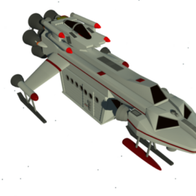 Nave espacial de ciencia ficción clase general modelo 3d