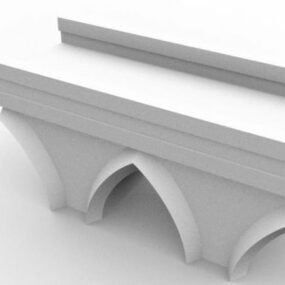 Eenvoudig Brick Bridge 3D-model