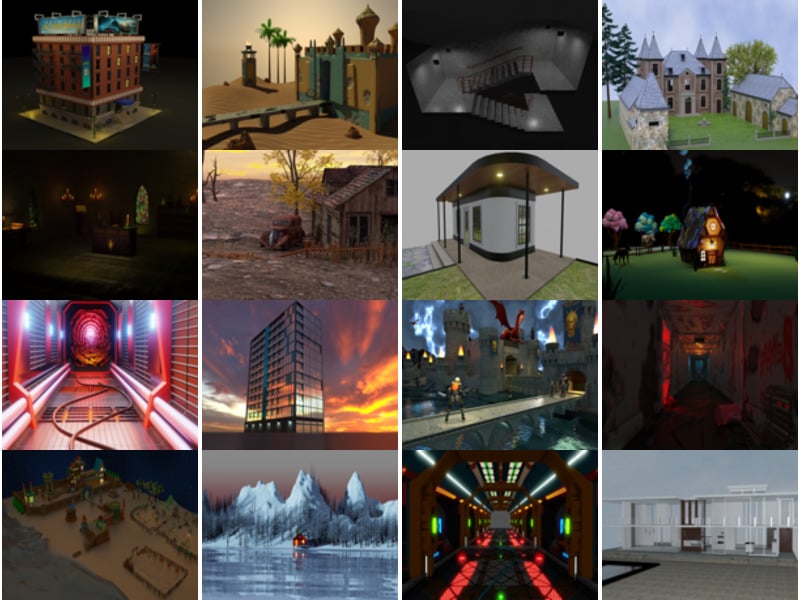 Top 16 Blender Architecture Scene 3D Models Free 2022, Day 210
