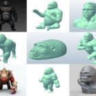 11 topo Obj Modelos 3D Gorilla mais recentes de 2022