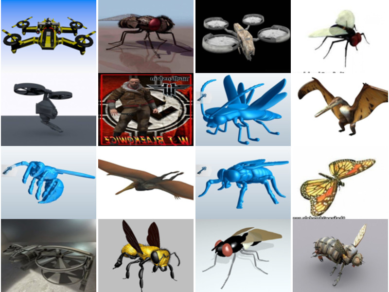 16 topo Obj Fly Modelos 3D Novidades 2022