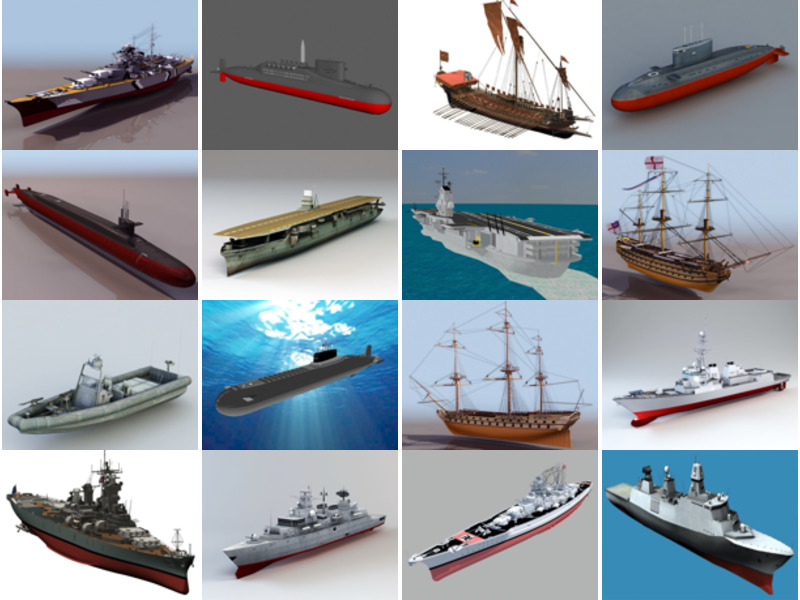 Los 17 mejores modelos 3D de embarcaciones militares para diseño más populares 2022
