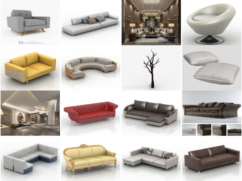 Tài nguyên về 17 mẫu sofa 3D được xem nhiều nhất năm 2022