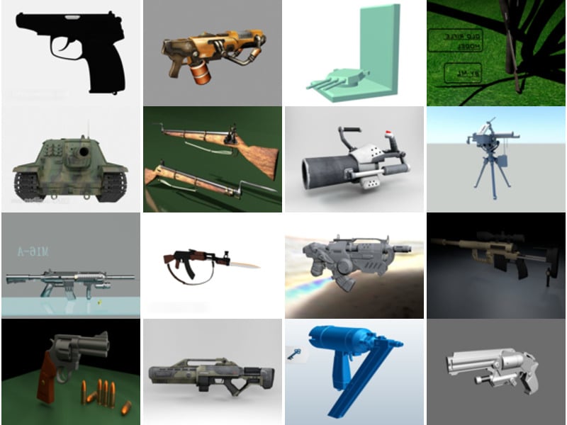 Los 18 mejores modelos de armas 3D Recursos Más nuevos 2022