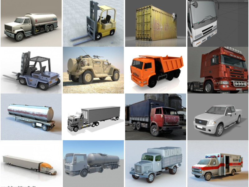 Los 19 mejores modelos 3D de camiones para diseño más vistos en 2022
