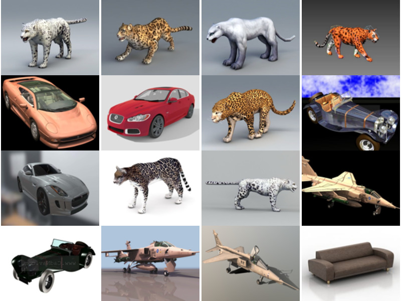 Top 20 Jaguar 3D Models for Design Latest 2022