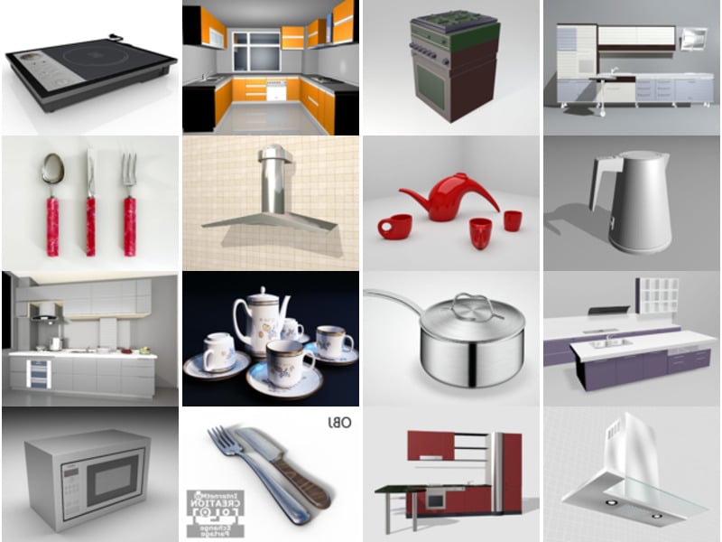 Top 20 Kitchen 3D Models Newest 2022