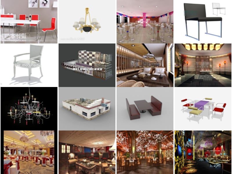 Los 20 mejores modelos 3D de restaurantes para diseño más recientes de 2022