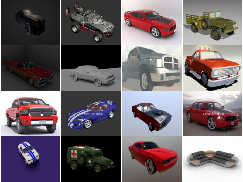 Los 21 mejores modelos 3D de Dodge para renderizar más recientes de 2022
