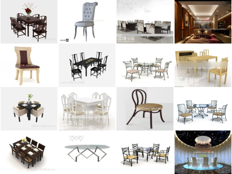 Top 22 Dinning 3D Models for Free Latest 2022